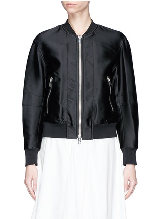 Main View - Click To Enlarge - 3.1 PHILLIP LIM - Lace-up satin bomber jacket