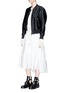 Figure View - Click To Enlarge - 3.1 PHILLIP LIM - Lace-up satin bomber jacket