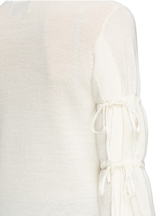Detail View - Click To Enlarge - 3.1 PHILLIP LIM - Drawstring sleeve wool blend sweater
