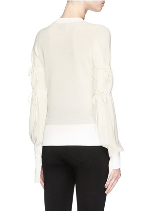 Back View - Click To Enlarge - 3.1 PHILLIP LIM - Drawstring sleeve wool blend sweater