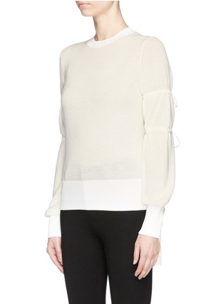 Front View - Click To Enlarge - 3.1 PHILLIP LIM - Drawstring sleeve wool blend sweater