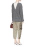 Figure View - Click To Enlarge - 3.1 PHILLIP LIM - V-back faux pearl cuff sweater
