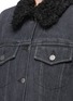 Detail View - Click To Enlarge - 3.1 PHILLIP LIM - Faux fur sherpa collar cropped denim jacket