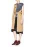 Figure View - Click To Enlarge - 3.1 PHILLIP LIM - 'Sailor' two-in-one stripe cardigan peplum dress
