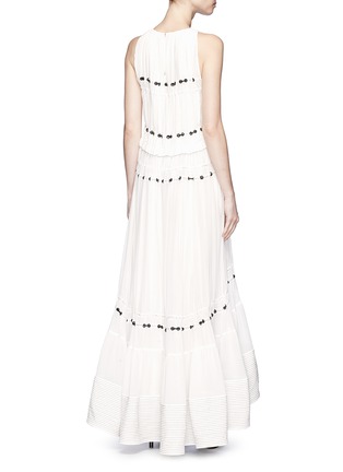 Back View - Click To Enlarge - 3.1 PHILLIP LIM - Corded pintuck silk chiffon sleeveless gown