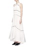Front View - Click To Enlarge - 3.1 PHILLIP LIM - Corded pintuck silk chiffon sleeveless gown