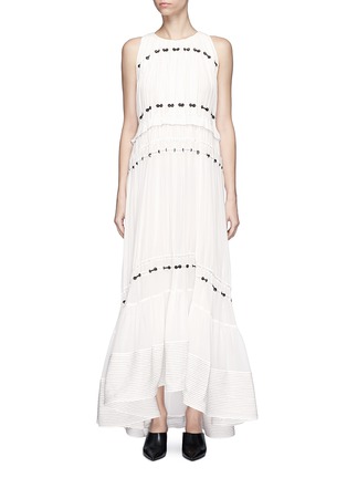 Main View - Click To Enlarge - 3.1 PHILLIP LIM - Corded pintuck silk chiffon sleeveless gown