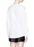 Back View - Click To Enlarge - 3.1 PHILLIP LIM - Embellished lace-up front cotton poplin blouse