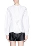 Main View - Click To Enlarge - 3.1 PHILLIP LIM - Embellished lace-up front cotton poplin blouse