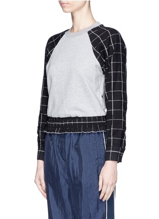 Front View - Click To Enlarge - 3.1 PHILLIP LIM - Plaid cotton terry sweatshirt