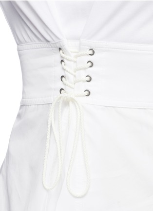 Detail View - Click To Enlarge - 3.1 PHILLIP LIM - Corset waist cotton jersey and poplin T-shirt