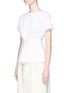 Front View - Click To Enlarge - 3.1 PHILLIP LIM - Corset waist cotton jersey and poplin T-shirt