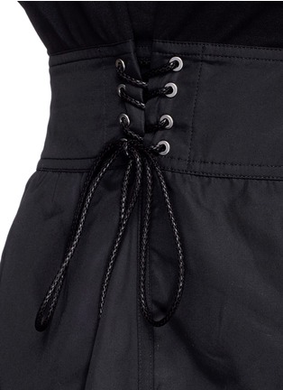 Detail View - Click To Enlarge - 3.1 PHILLIP LIM - Corset waist cotton jersey and poplin T-shirt