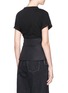 Back View - Click To Enlarge - 3.1 PHILLIP LIM - Corset waist cotton jersey and poplin T-shirt