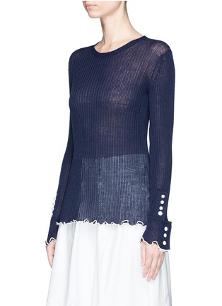 Front View - Click To Enlarge - 3.1 PHILLIP LIM - Embellished rib knit sweater