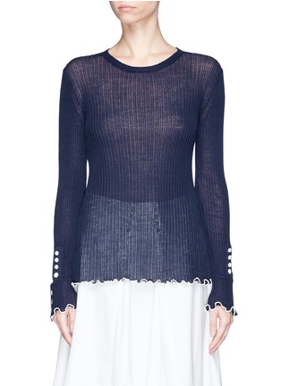 Main View - Click To Enlarge - 3.1 PHILLIP LIM - Embellished rib knit sweater