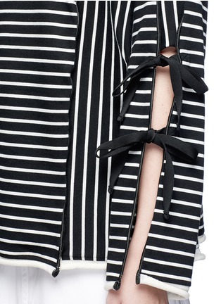 Detail View - Click To Enlarge - 3.1 PHILLIP LIM - Tie sleeve stripe T-shirt