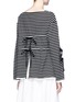 Back View - Click To Enlarge - 3.1 PHILLIP LIM - Tie sleeve stripe T-shirt