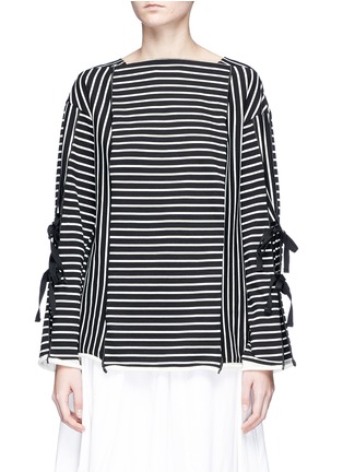 Main View - Click To Enlarge - 3.1 PHILLIP LIM - Tie sleeve stripe T-shirt