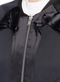 Detail View - Click To Enlarge - 3.1 PHILLIP LIM - Ruffle trim cropped sleeve satin bomber jacket