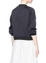 Back View - Click To Enlarge - 3.1 PHILLIP LIM - Ruffle trim cropped sleeve satin bomber jacket