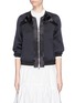 Main View - Click To Enlarge - 3.1 PHILLIP LIM - Ruffle trim cropped sleeve satin bomber jacket