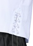 Detail View - Click To Enlarge - 3.1 PHILLIP LIM - Glass pearl lace-up hem cotton poplin top