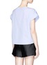 Back View - Click To Enlarge - 3.1 PHILLIP LIM - Glass pearl lace-up hem cotton poplin top