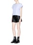 Figure View - Click To Enlarge - 3.1 PHILLIP LIM - Glass pearl lace-up hem cotton poplin top