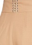 Detail View - Click To Enlarge - 3.1 PHILLIP LIM - Mock button cuff corset back crepe cady culottes