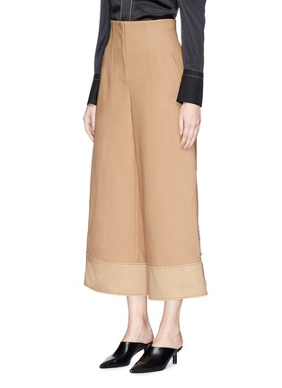Front View - Click To Enlarge - 3.1 PHILLIP LIM - Mock button cuff corset back crepe cady culottes