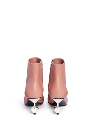 Back View - Click To Enlarge - MARNI - Calfskin leather ankle boots
