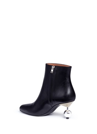 Detail View - Click To Enlarge - MARNI - Orb pin heel leather ankle boots