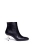 Main View - Click To Enlarge - MARNI - Orb pin heel leather ankle boots