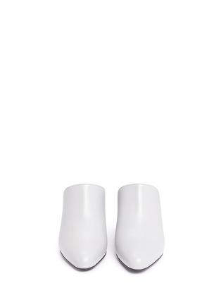 Front View - Click To Enlarge - MARNI - Orb pin heel calfskin leather mules