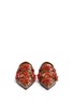 Front View - Click To Enlarge - MARNI - 'Sabot' floral embellished leather babouche slides