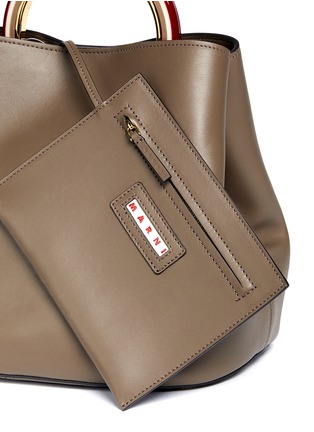  - MARNI - 'Pannier' ring handle leather crossbody handbag