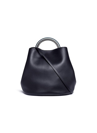 Main View - Click To Enlarge - MARNI - 'Pannier' ring handle leather crossbody handbag