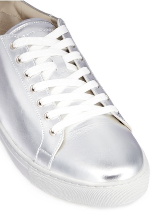 Detail View - Click To Enlarge - SOPHIA WEBSTER - 'Bibi' low top embroidered metallic leather sneakers