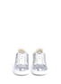 Front View - Click To Enlarge - SOPHIA WEBSTER - 'Bibi' low top embroidered metallic leather sneakers