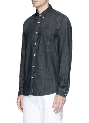 Front View - Click To Enlarge - DENHAM - 'Standard' washed denim shirt