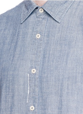 Detail View - Click To Enlarge - DENHAM - Boro patchwork chambray shirt