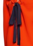 Detail View - Click To Enlarge - VICTORIA, VICTORIA BECKHAM - Ribbon drawstring cutout back crepe dress