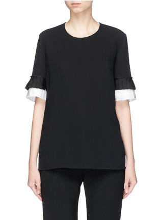 Main View - Click To Enlarge - VICTORIA, VICTORIA BECKHAM - Tiered pleated cuff top
