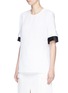 Front View - Click To Enlarge - VICTORIA, VICTORIA BECKHAM - Pleated cuff crepe top