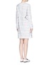 Back View - Click To Enlarge - VICTORIA, VICTORIA BECKHAM - Swan appliqué lace overlay crepe dress