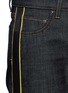 Detail View - Click To Enlarge - VICTORIA, VICTORIA BECKHAM - Selvedge ribbon trim high rise raw denim jeans