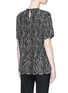 Back View - Click To Enlarge - VICTORIA, VICTORIA BECKHAM - Lace overlay silk top