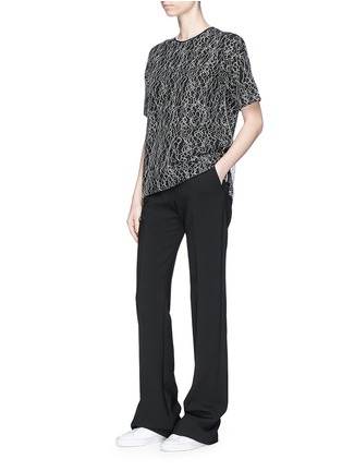 Figure View - Click To Enlarge - VICTORIA, VICTORIA BECKHAM - Lace overlay silk top