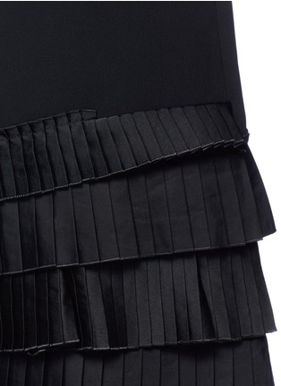 Detail View - Click To Enlarge - VICTORIA, VICTORIA BECKHAM - Pleated hem crepe shift dress